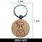 Spray Bottle with Heart Engraved Wood Round Keychain Tag Charm